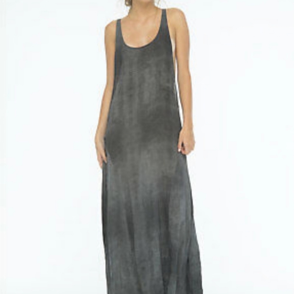 Indah Gray Crocodile Print Boho Maxi Dress